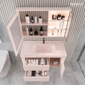 TỦ LAVABO NHỰA MÀU KEM