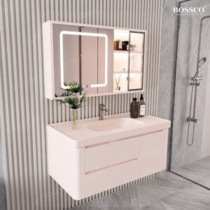 TỦ LAVABO NHỰA MÀU KEM
