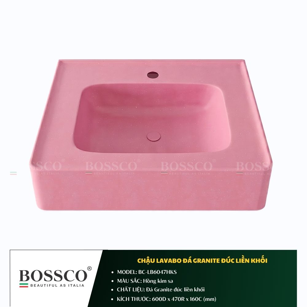 chậu lavabo đá đúc liền khối
