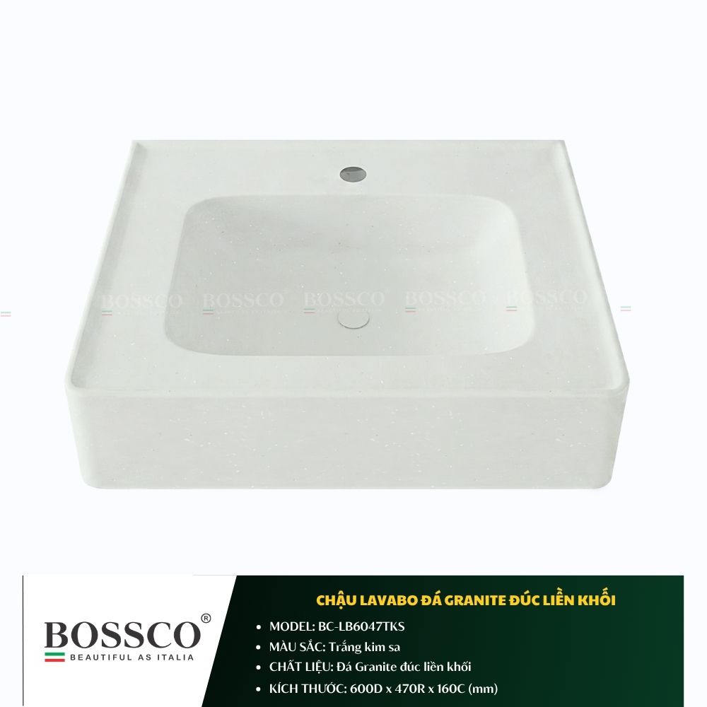 chậu lavabo đúc liền khối