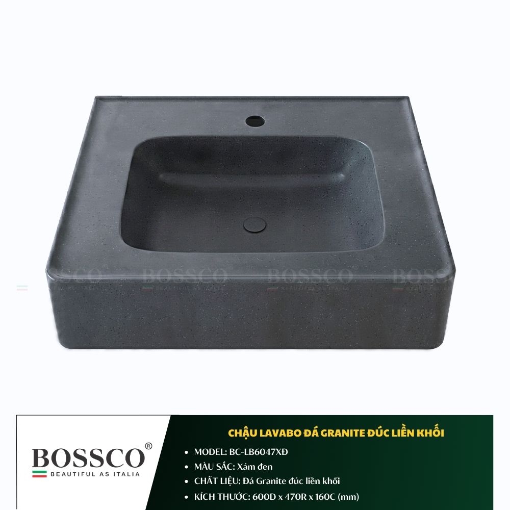 chậu lavabo đá đúc liền khối