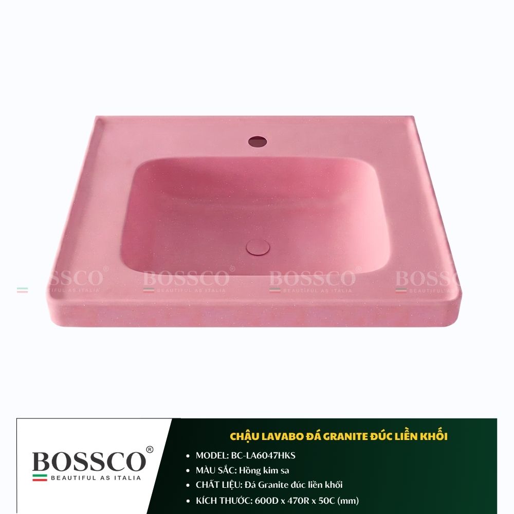 chậu lavabo đá đúc liền khối