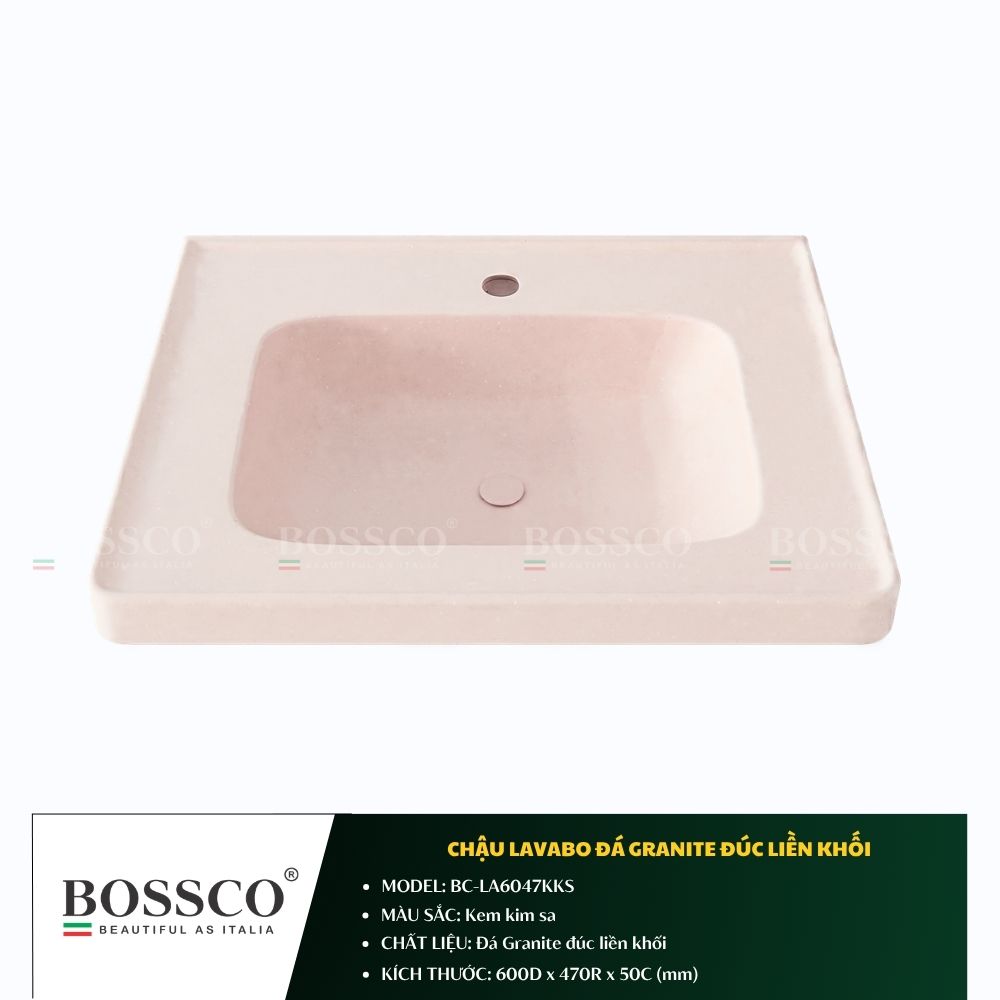 chậu lavabo đá đúc liền khối
