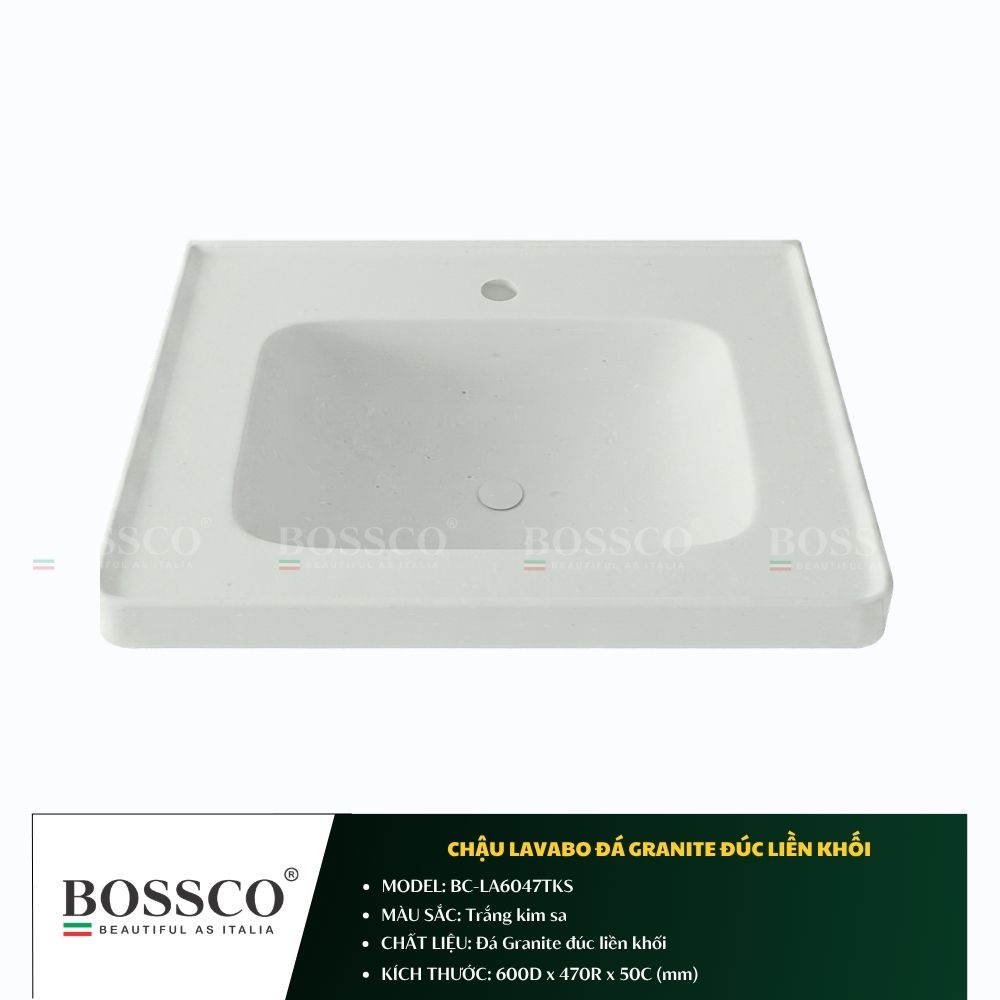 chậu lavabo đá đúc liền khối