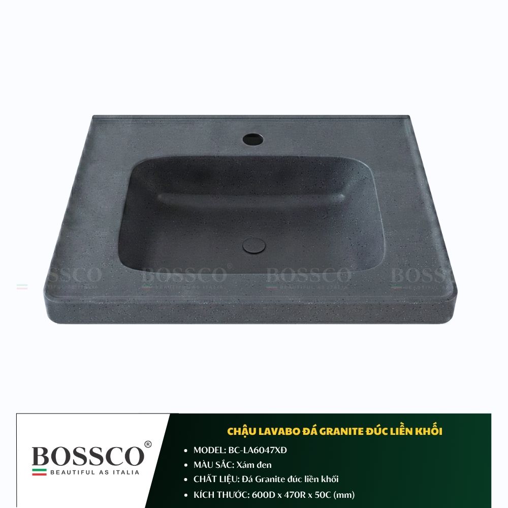 chậu lavabo đá đúc liền khối